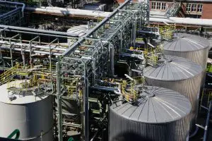 Bulk Tanks at an agri-chemical distribution facility.